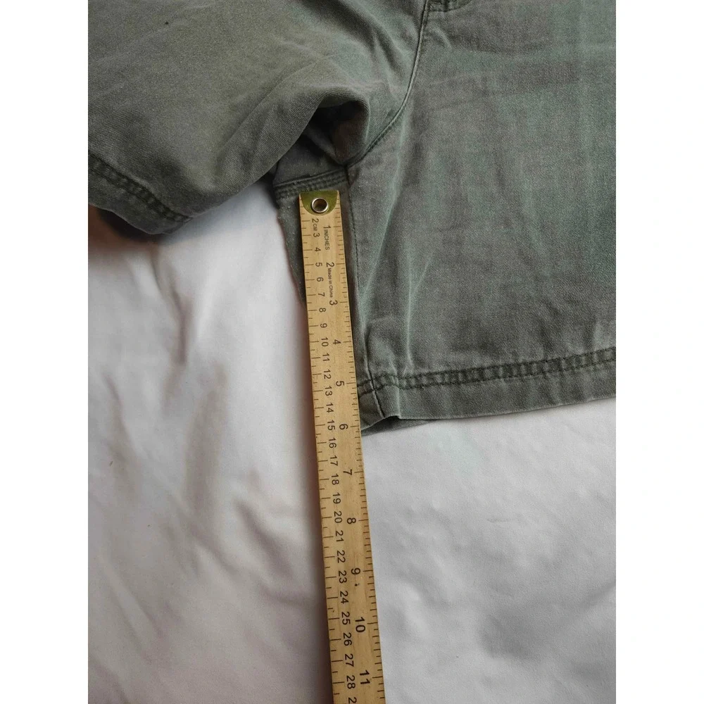 Lee Womens Olive Green Cotton Carpenter Utility Shorts Size 18WM